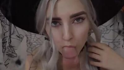 Cute Horny Stepsister Gets Facial and Swallows Cum Eva Elfie