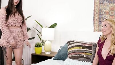 Bigtitted 1st time dyke seduces hairy MILF in 69 position