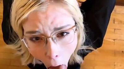 Pretty Stepsister Suck Cock in Front of the Mirror Sweetie Fox