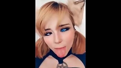 Lovely Stepsister Deep Blowjob and Play Pussy in Lingerie point of view Sweetie Fox