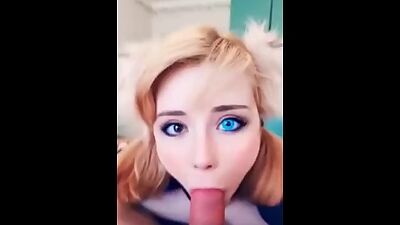 Lovely Stepsister Deep Blowjob and Play Pussy in Lingerie point of view Sweetie Fox