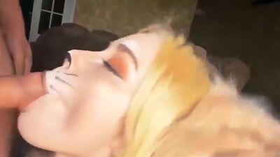 Stepsister Hard Doggy Sex and Blowjob
