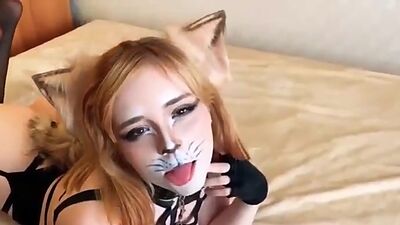 Lovely Stepsister Rough Sex and Deep Blowjob Oral Creampie Sweetie Fox