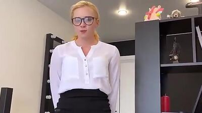 Horny Stepsister Fucking with Boss Anal