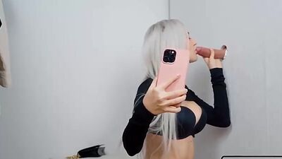 Slut Stepsister got a Huge Cumshot on he