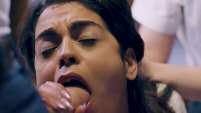 Stepsiblings take turns fucking virgin student in 3some