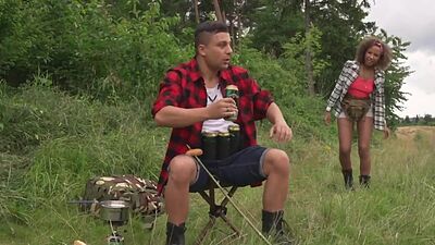 Smalltitted nympho ebony fucked by big cock in missionary