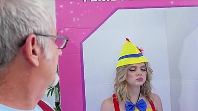 Slutty bot bends over for masters cock