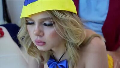 Slutty bot bends over for masters cock