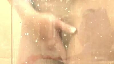 Sweet BrookeSkye rubbing tits and Shower Bath