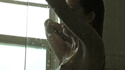 Sweet BrookeSkye rubbing tits and Shower Bath