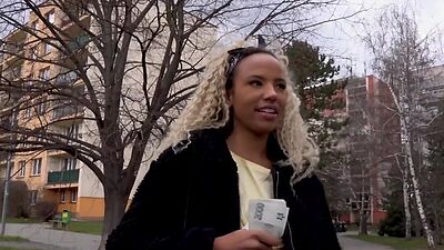 19yo ebony slut fucked by fake agent in missionary in POV