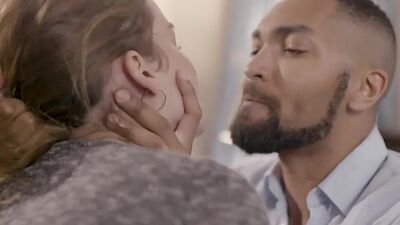 Busty thief gets caught and anal fucked by a black cock landlord