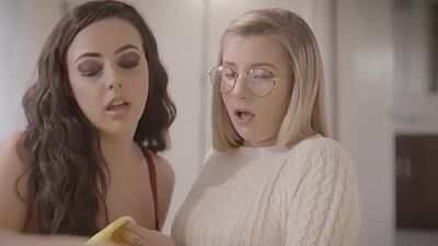 Brunette bff gets stepbro to fuck his virgin stepsister