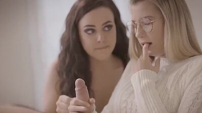 Brunette bff gets stepbro to fuck his virgin stepsister