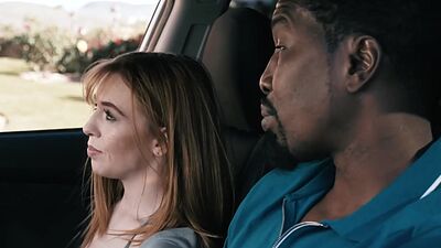 Black bf shared by small boobs redhead gf and busty stepmommy