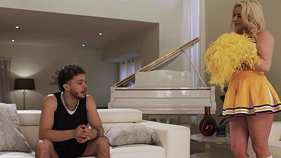 Mature MILF stepmom Spencer Scott became downed stepsons cheerleader