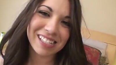 Big ass brunette Madeline bent over and banged on all fours