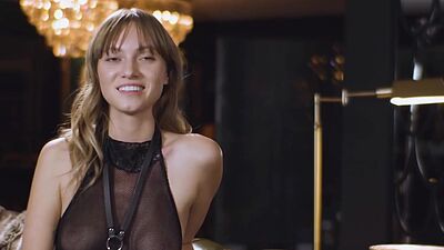 Naughty teen with big ass Nastasia Celeste strips out her kinky lingerie