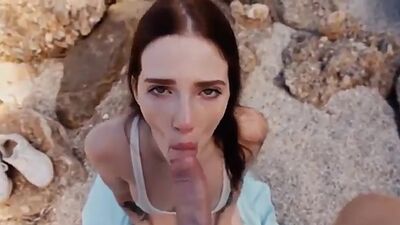 WILD Sex With Stepsister on NUDE BEACH Reislin Vacation