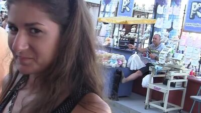 Hot amateur couple enjoys a blowjob during vacation