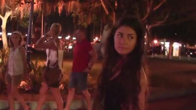 Hardcore banging in the open at night with my young gf