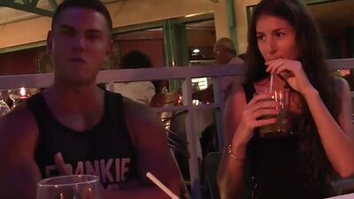 Hardcore banging in the open at night with my young gf