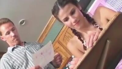 Painful ass stretching for tight brunette