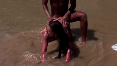 Big black cock for for a hot beach fuck