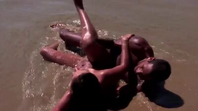 Big black cock for for a hot beach fuck