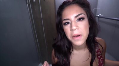 Hot Sister Walks in on Stepbrother in Shower and gets Fucked