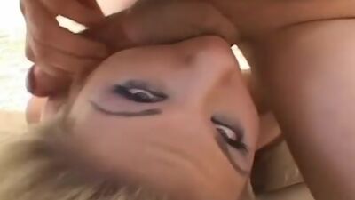 Blonde teen doll gets drains four hard cocks