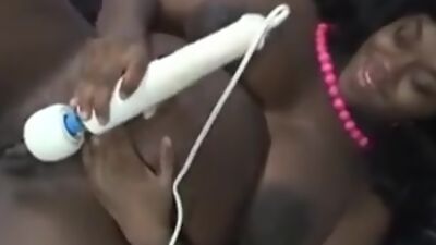 Hot Black Preggo Warms up with Vibe before taking Dick