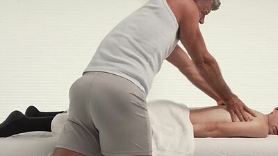 Old masseur rimming and bareback fucks Twink Teen customer