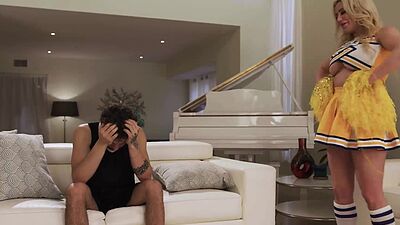 Big boobs in cheerleader outfit fucked by a Apollo Banks