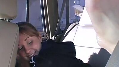 Stripteasing teen slut shows off her booty