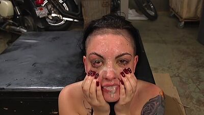 Hardcore gangbanged slut drilled hard in both holes