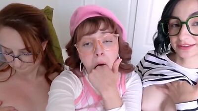 Nerdy girlfriends demanding hard cock to ride