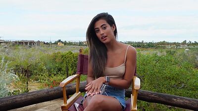 Latina teen with cute tits Katherinne Sofia posed naked after striptease