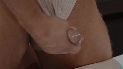 Bigtitted tranny fucked in office in ass in threeway