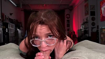 POV pierced and tattooed babe pussynailed after cocksucking
