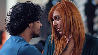 Sexy redhead milf shrink gets hairy pussy licked by client