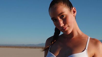 Perfect looking teen shows her stunning all natural body and cute tits