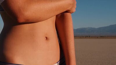 Perfect looking teen shows her stunning all natural body and cute tits