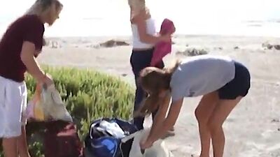 Topless teen lesbos play with pussies