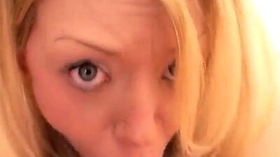 POV cock sucking teen slut