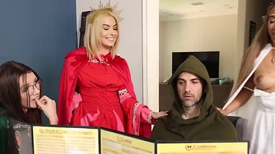 Dressed up to play and seduce the dungeon master