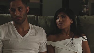 Asian babe Ember Snow fucked hard after boyfriend fight