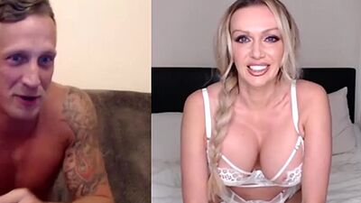 Busty British MILF Amber Jayne pussy plays on live stream