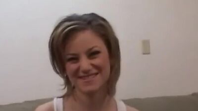 Horny cum slut fucked in doggystyle trio